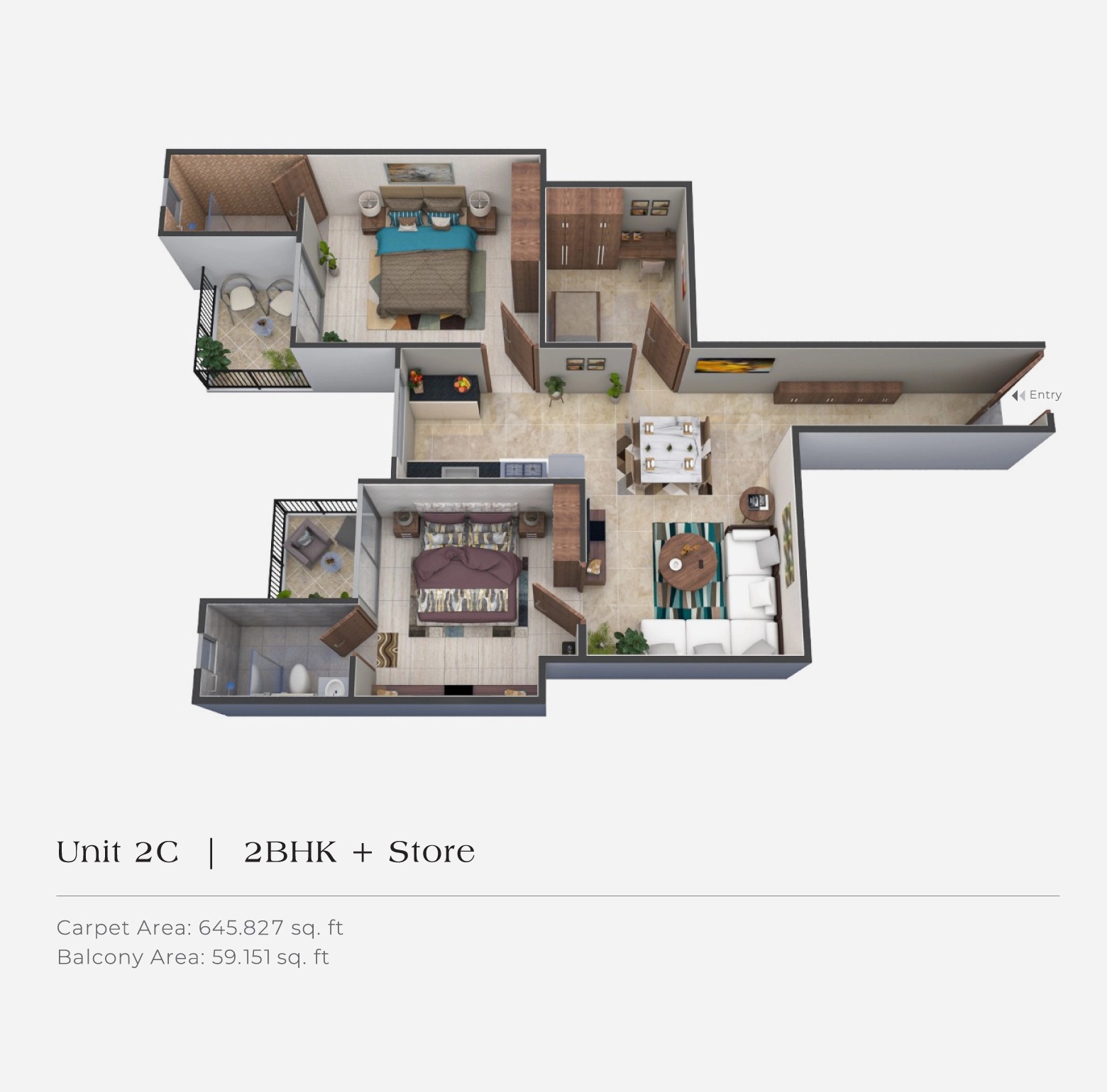 2bhk flate for sale on sector 5  Ganga Realty Tathastu